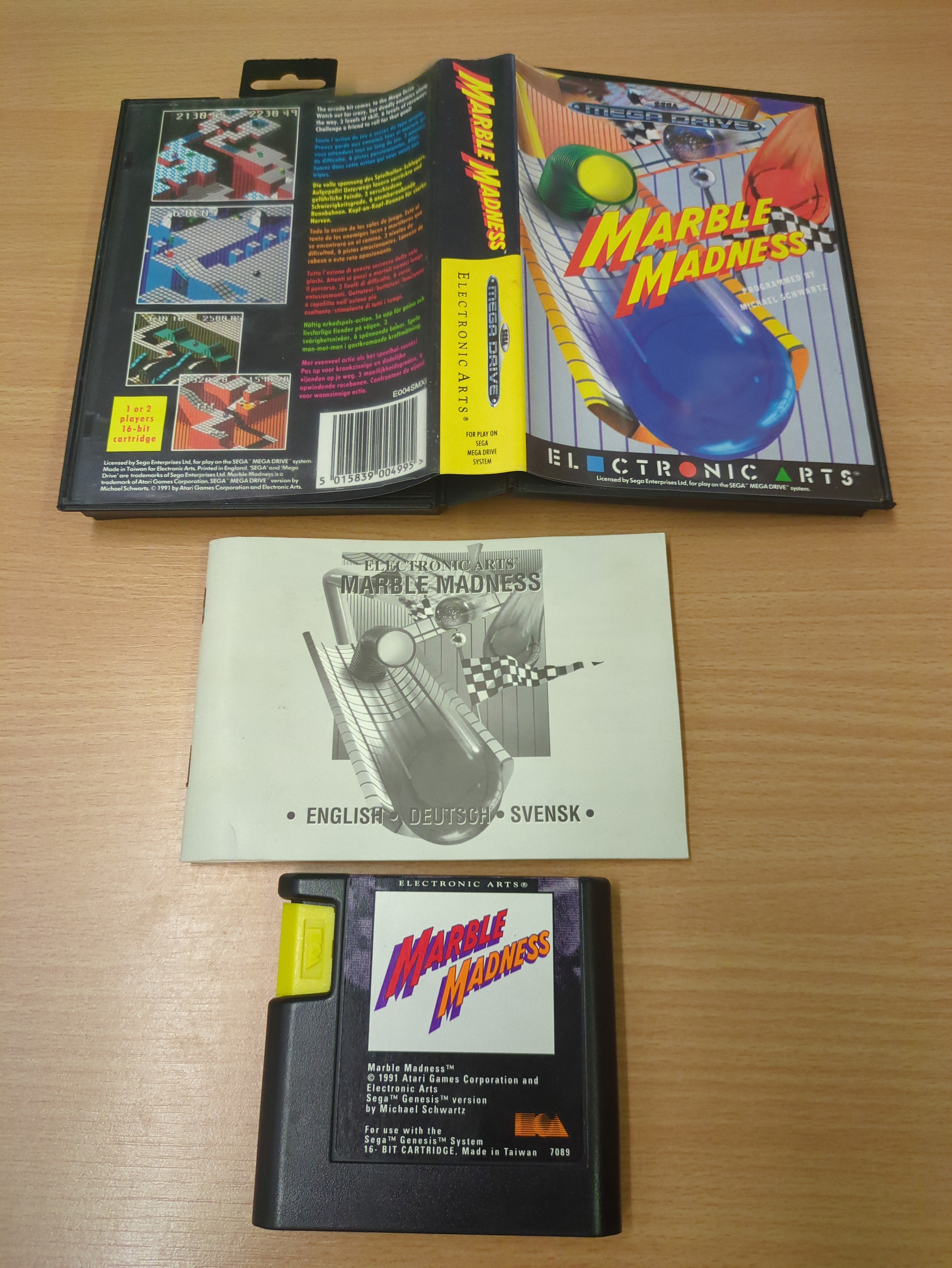 Marble Madness Sega Mega Drive game complete Marble Madness Sega Mega Drive game complete